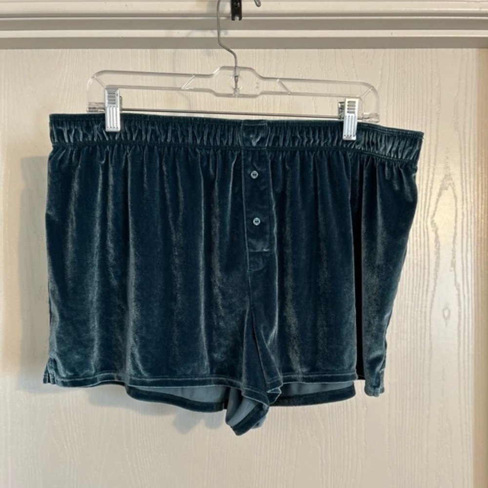 VS pink blue velour sleep shorts XL